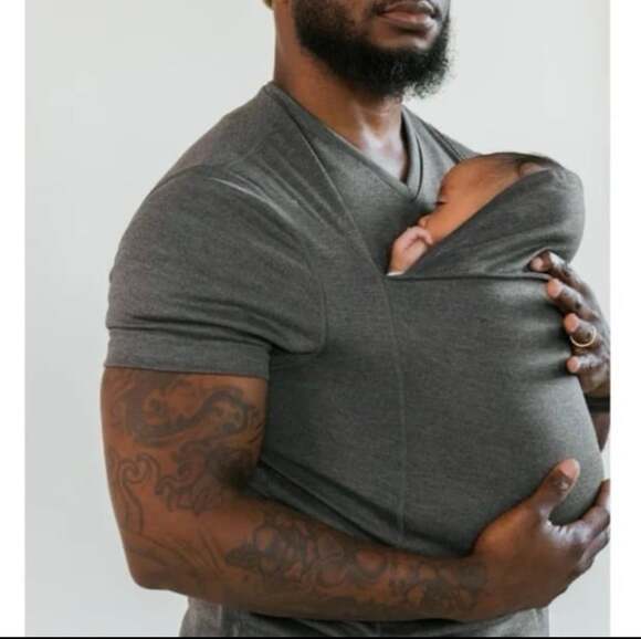 Lalabu Other - Lalabu Babywearing Dad Shirt Medium Grey Short Sleeve mens m